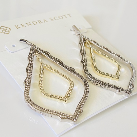NEW Kendra Scott Simon Multi Gold & Silver Hoop Earrings - Picture 6 of 7